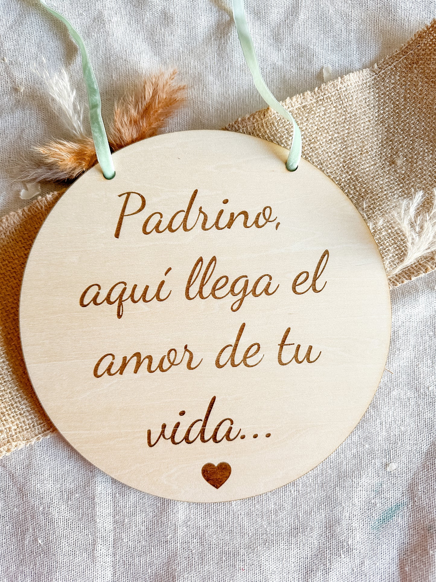 Cartel Pajes Madera ♥️