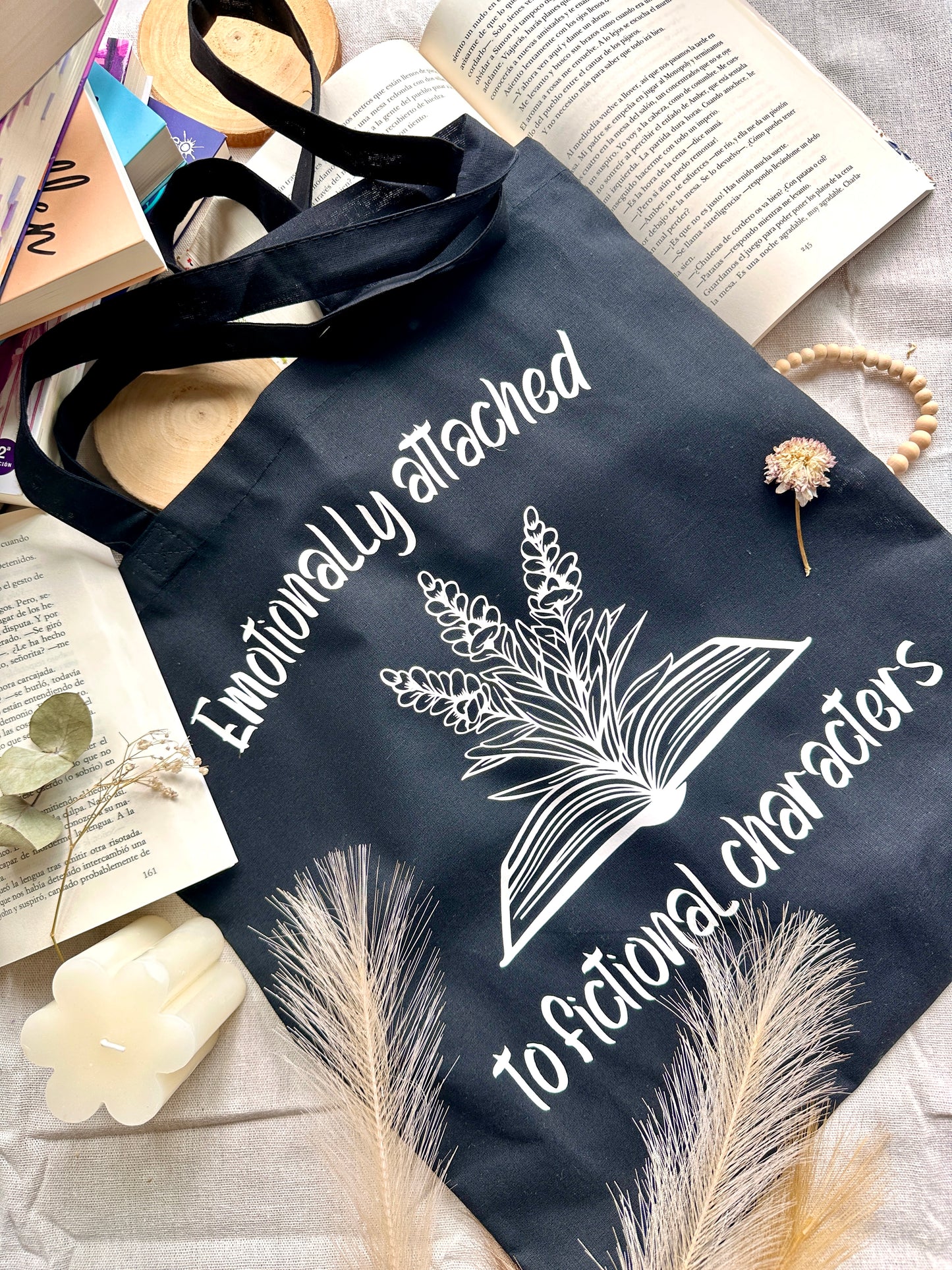 Tote Bag Book Lovers - Emotionally Attached 📚