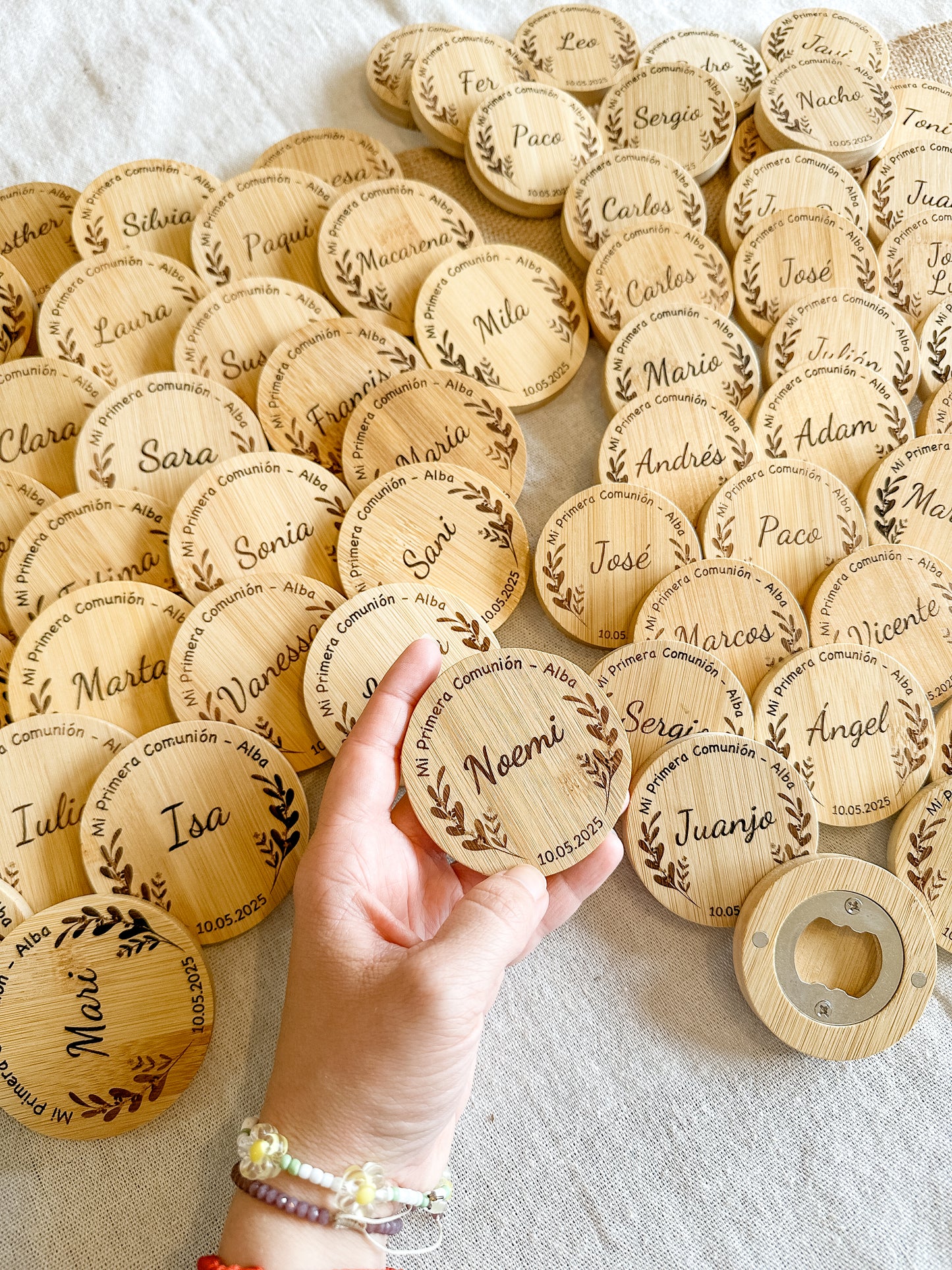 Abridor imantado madera personalizado 🧲