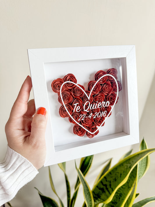 Cuadro Flores Personalizado 🌺 - Corazón