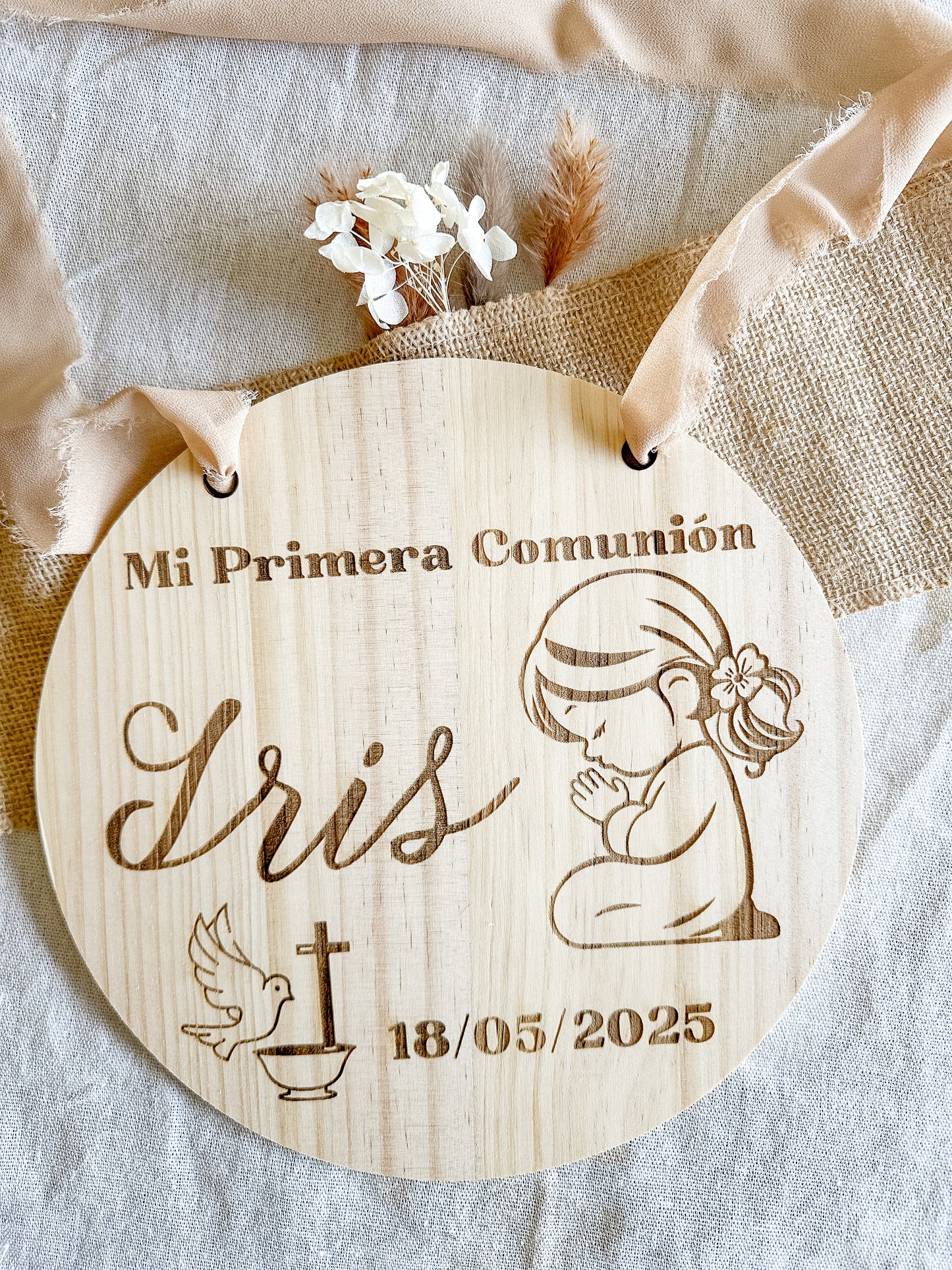 Cartel (Bienvenida/Silla) de madera personalizado