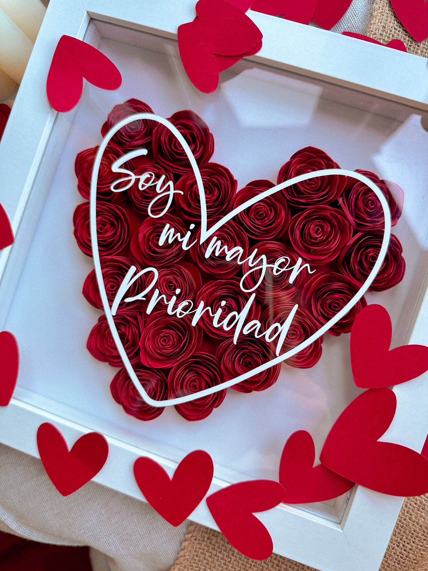 Cuadro Flores Personalizado 🌺 - Corazón