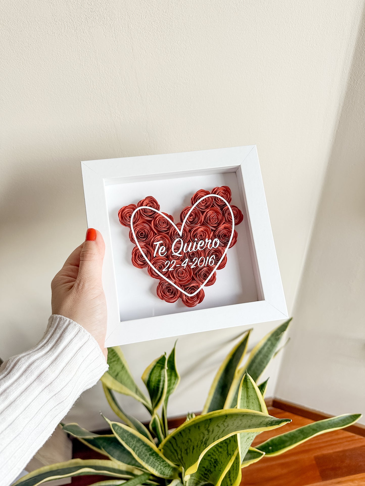 Cuadro Flores Personalizado 🌺 - Corazón