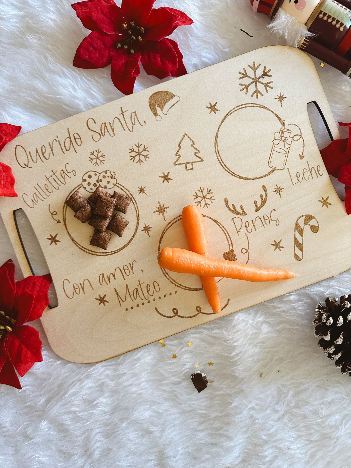 Bandeja para Papá Noel y Reyes Magos personalizada