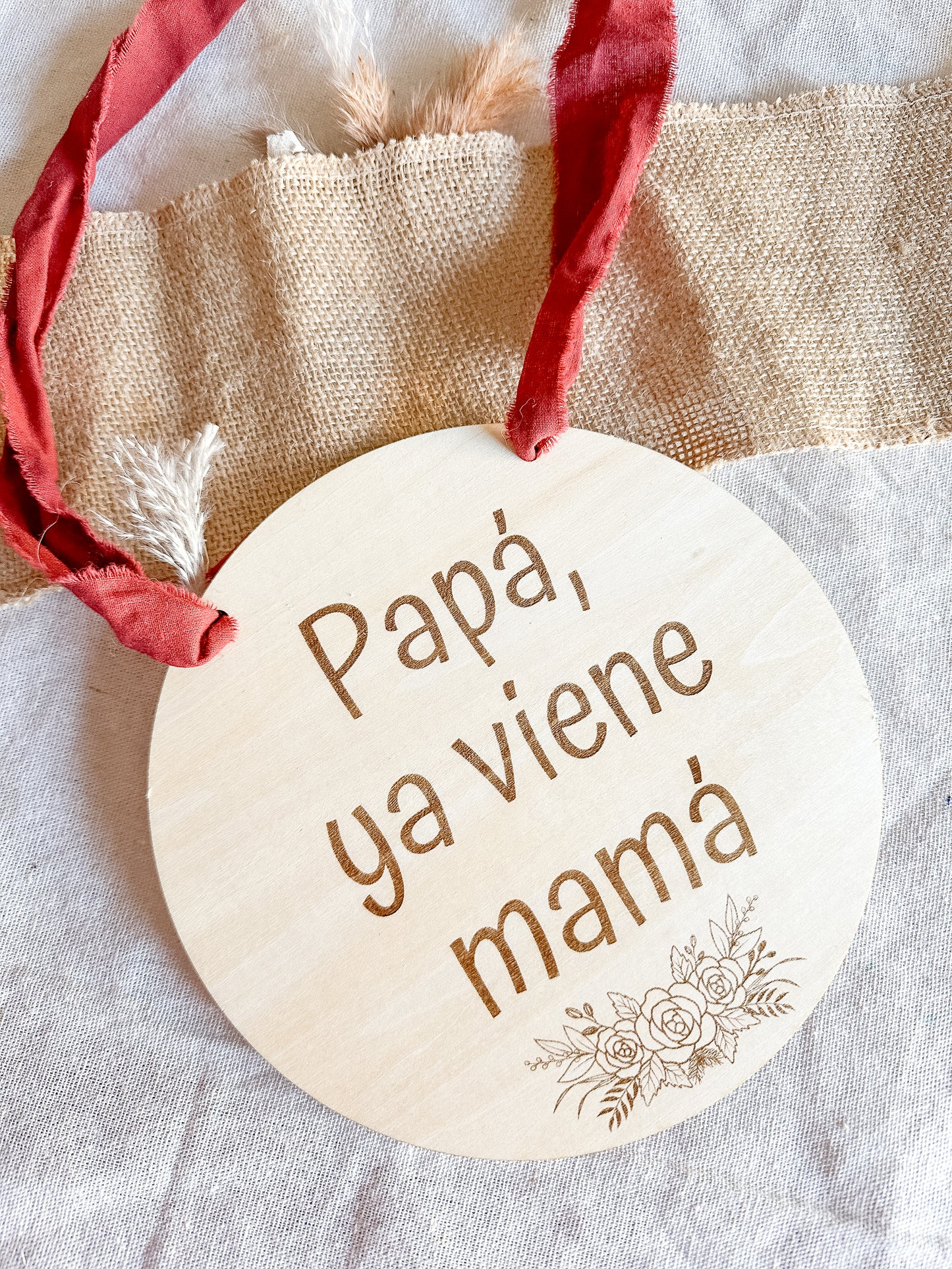 Cartel Pajes Madera ♥️