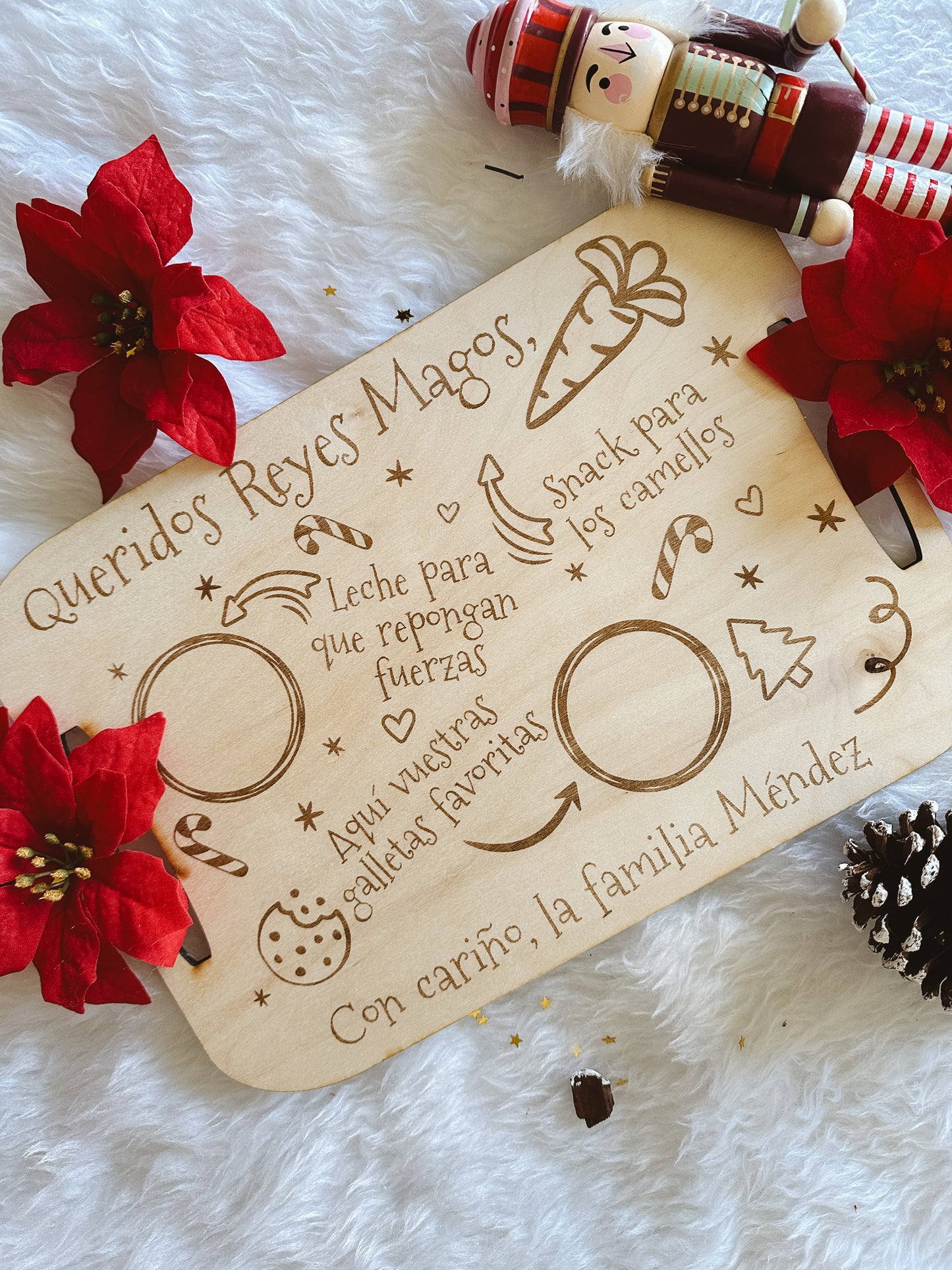 Bandeja para Papá Noel y Reyes Magos personalizada