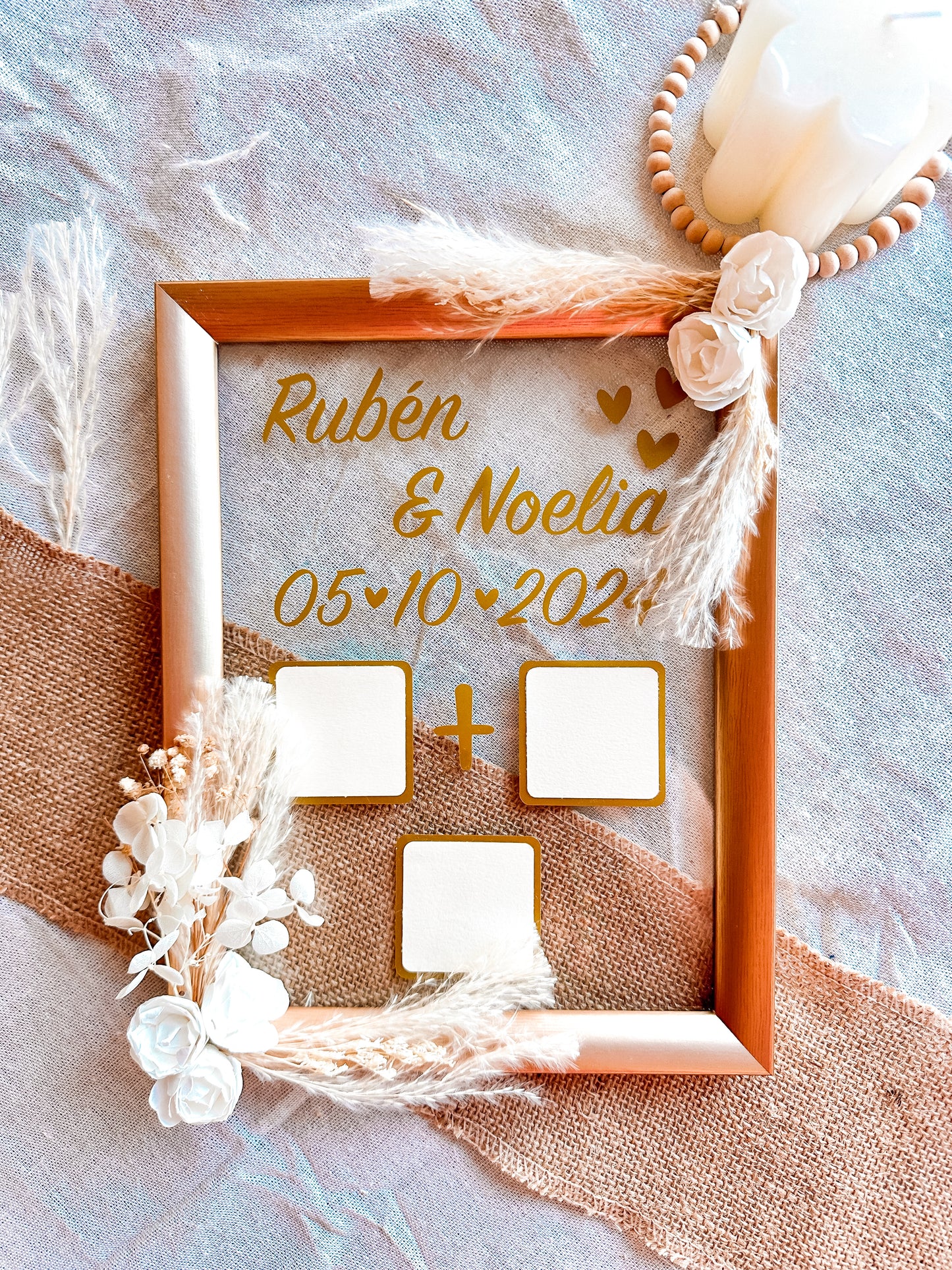 Cuadro Bodas - "Huellas Novios"