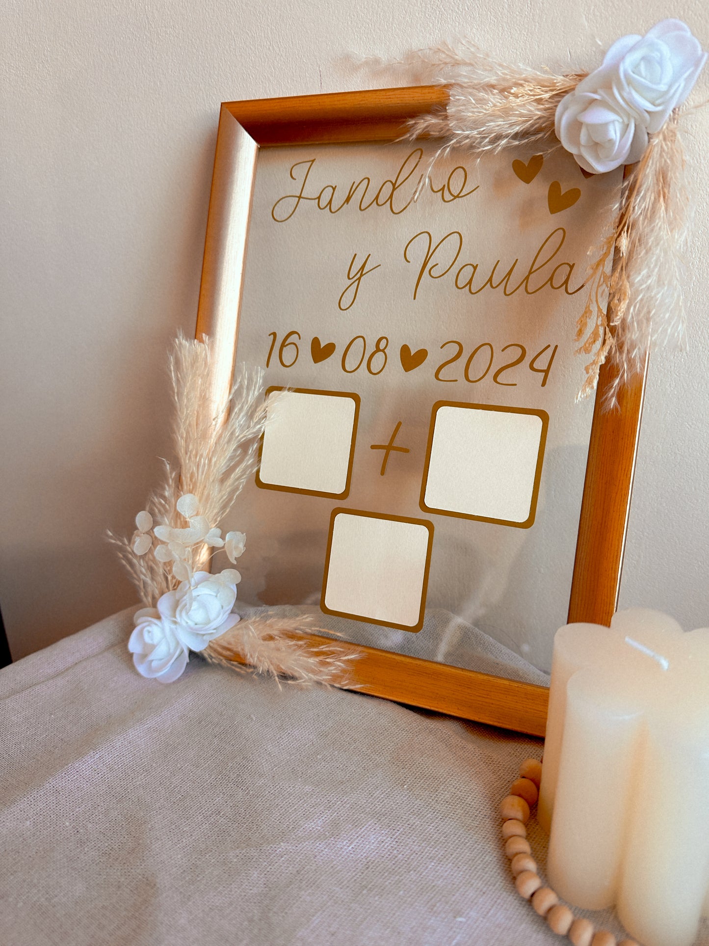 Cuadro Bodas - "Huellas Novios"