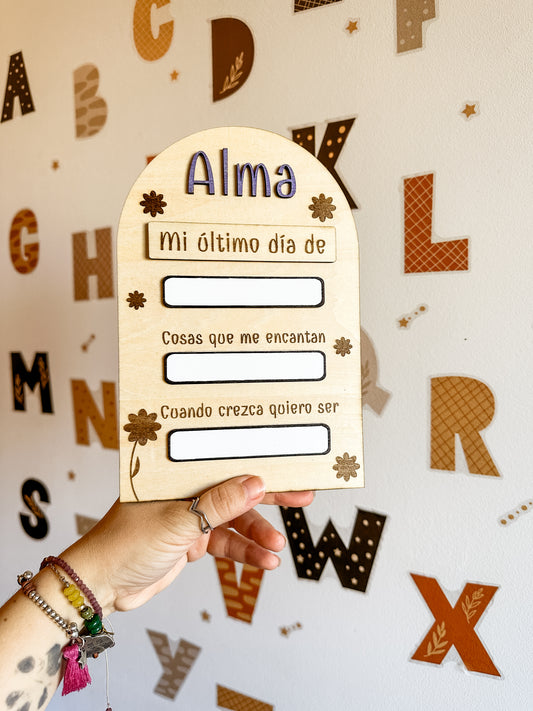 Placa “Primer día / Último día” - Vuelta al cole 📚