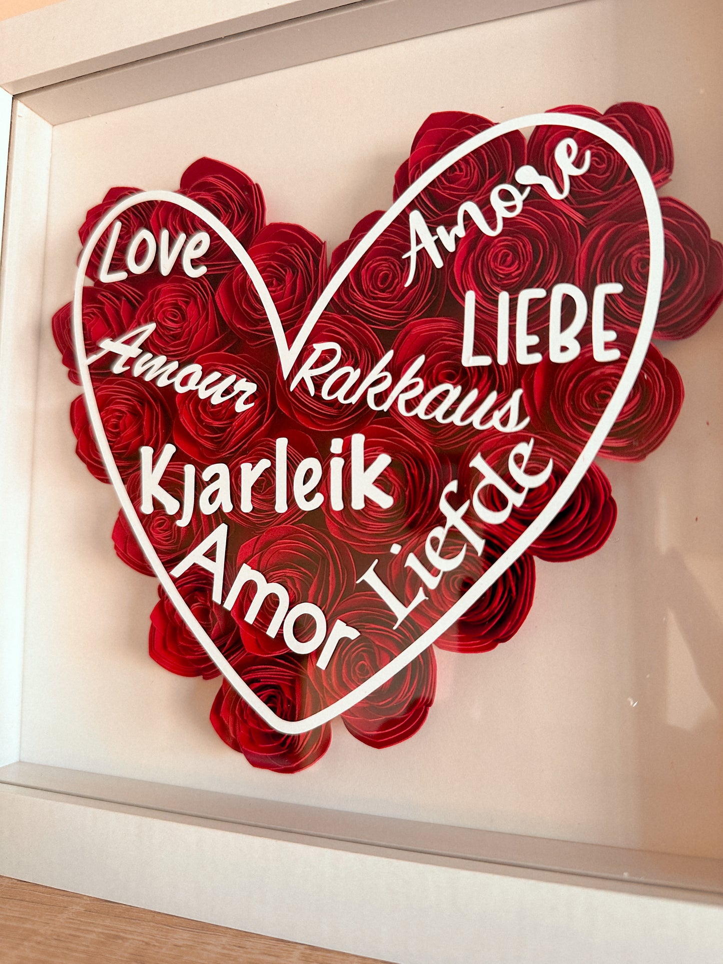 Cuadro Flores Personalizado 🌺 - Corazón