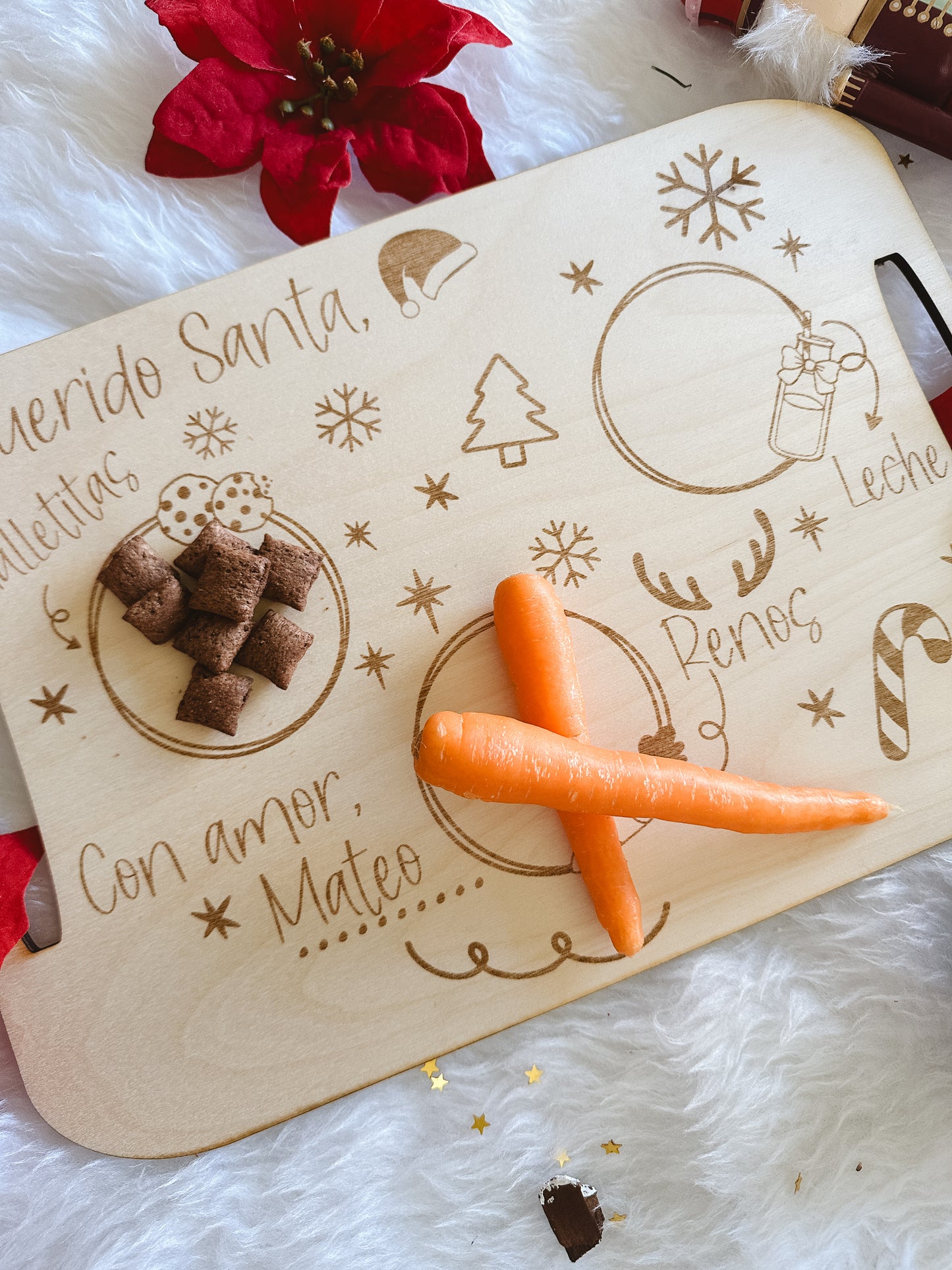 Bandeja para Papá Noel y Reyes Magos personalizada