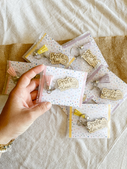 Llavero de madera personalizado