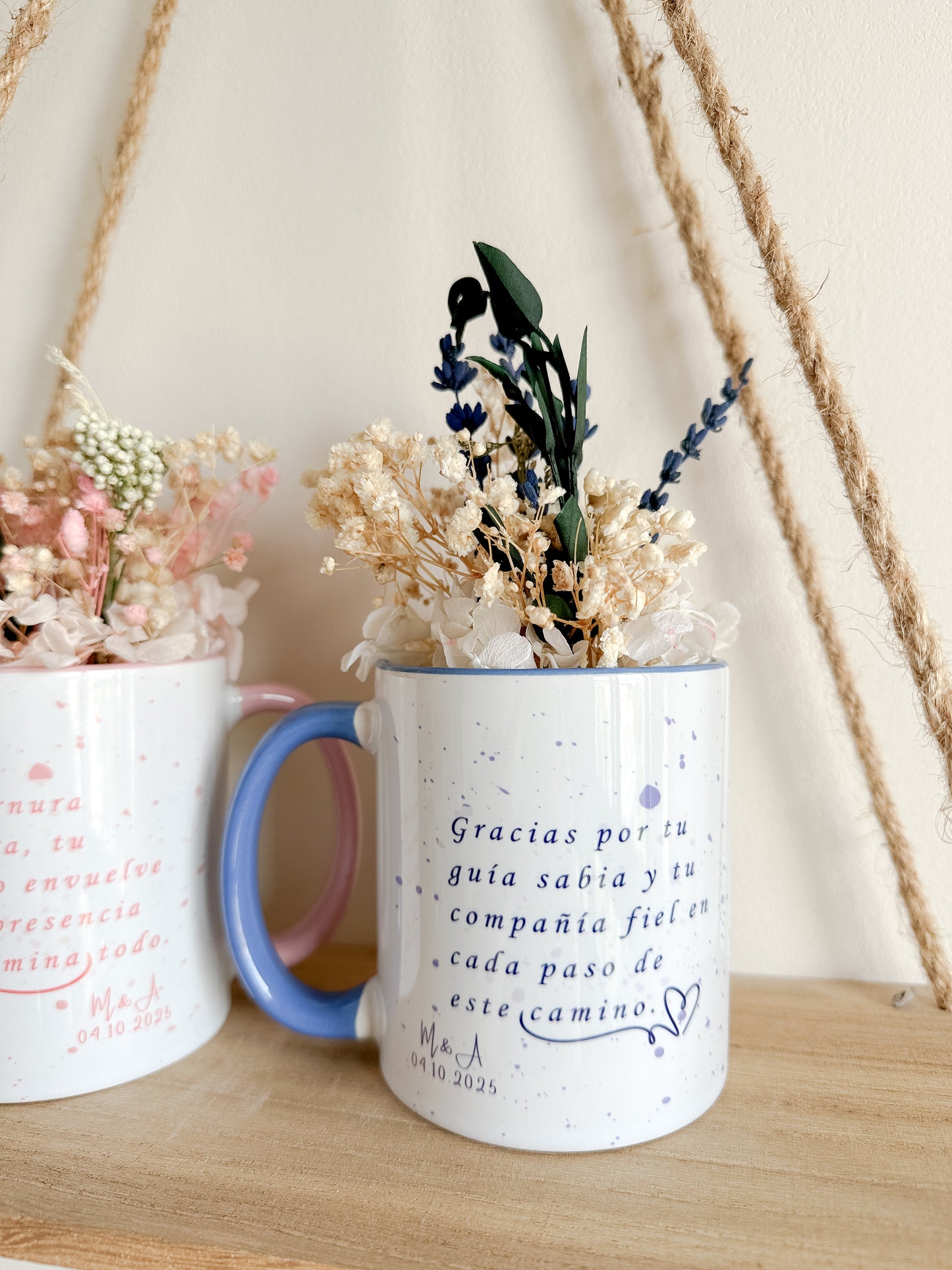 Taza flores preservadas 💐