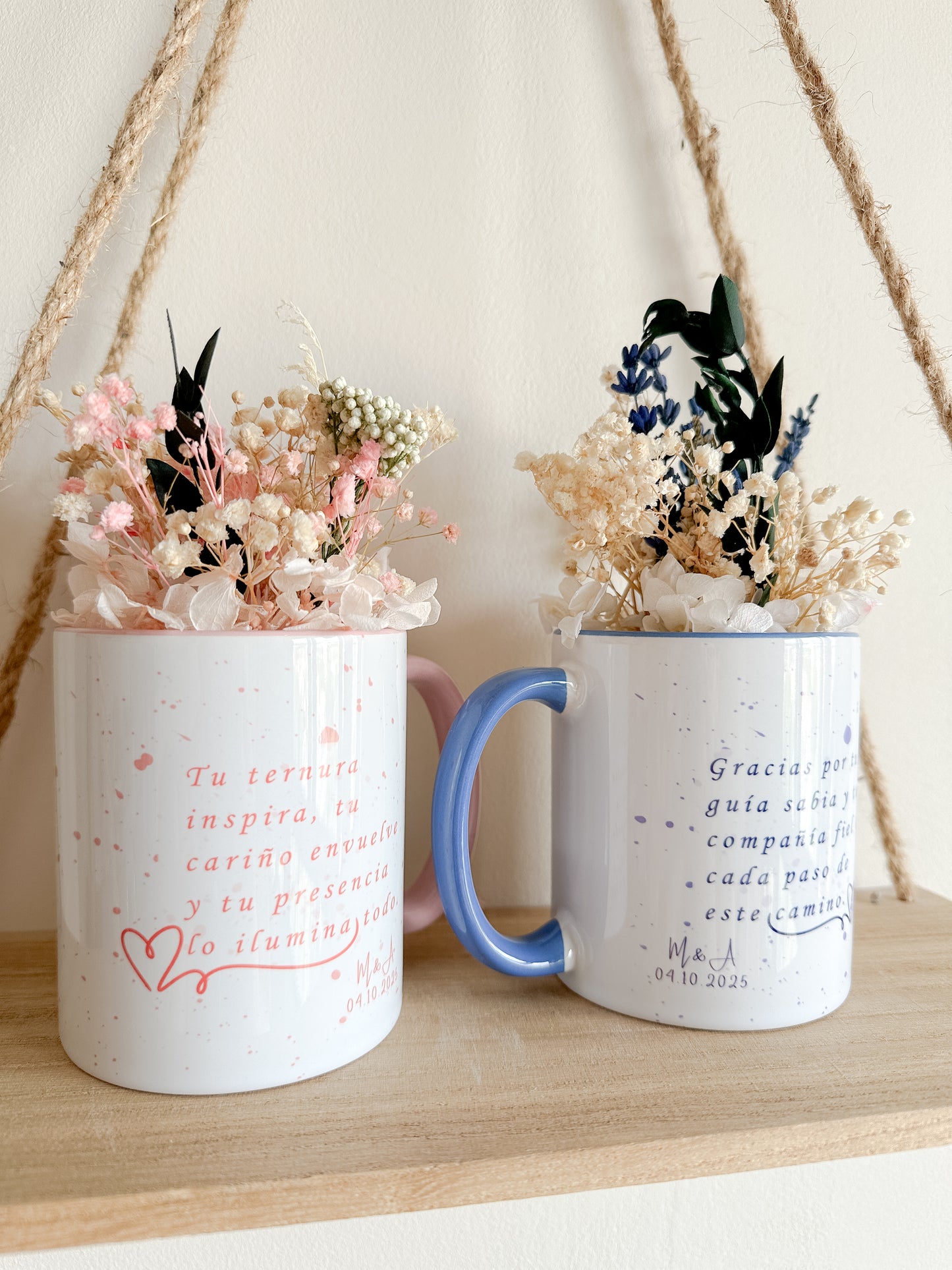 Taza flores preservadas 💐