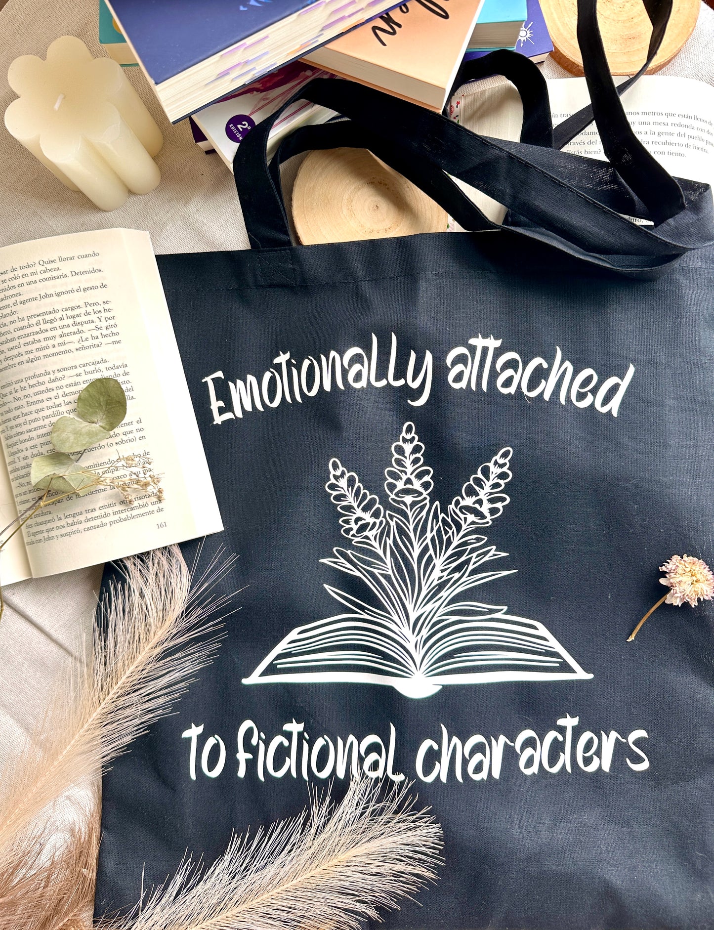 Tote Bag Book Lovers - Emotionally Attached 📚