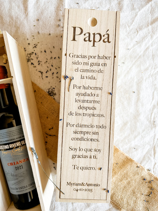 Caja vino personalizada de madera 🍷