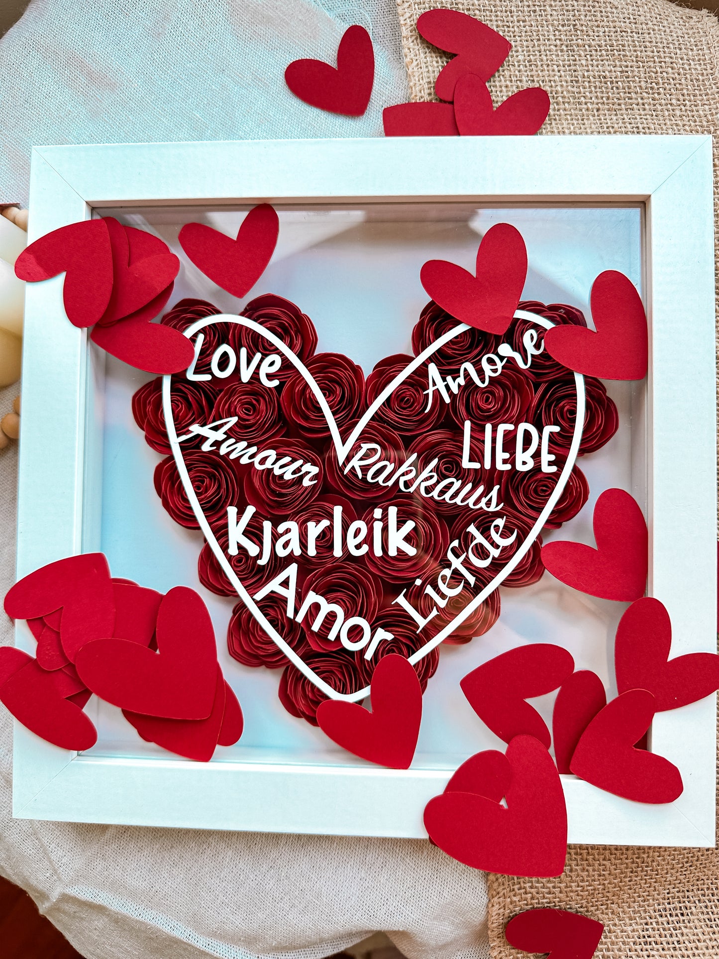 Cuadro Flores Personalizado 🌺 - Corazón