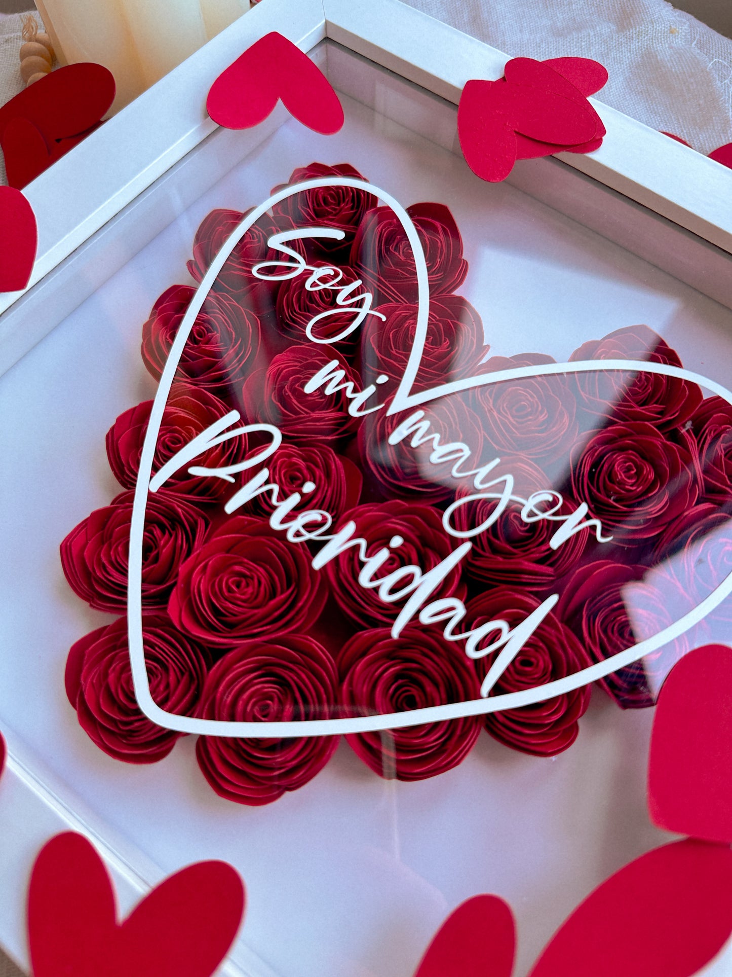 Cuadro Flores Personalizado 🌺 - Corazón