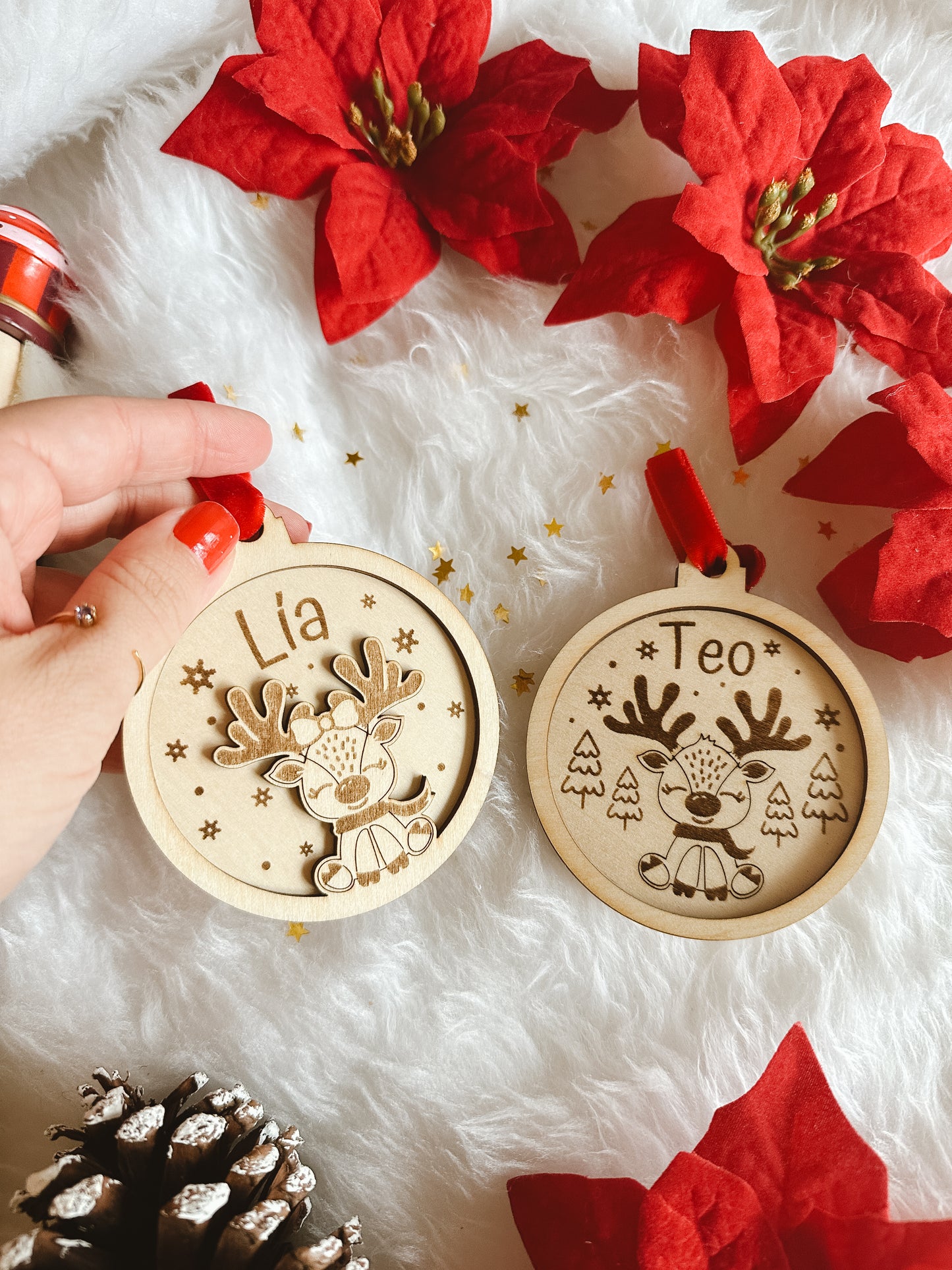 Bola Navidad Personalizada Reno 🎄