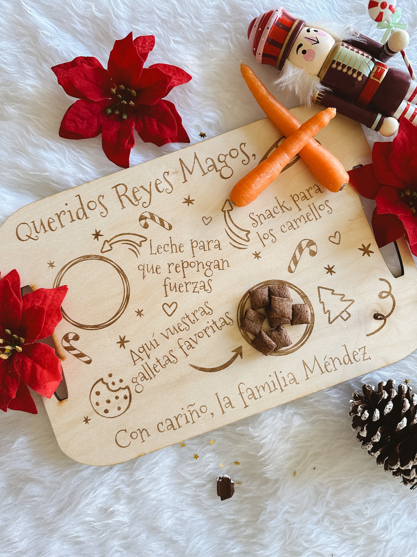 Bandeja para Papá Noel y Reyes Magos personalizada