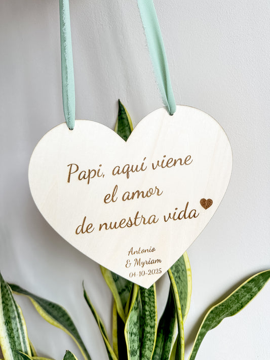 Cartel Pajes Madera ♥️