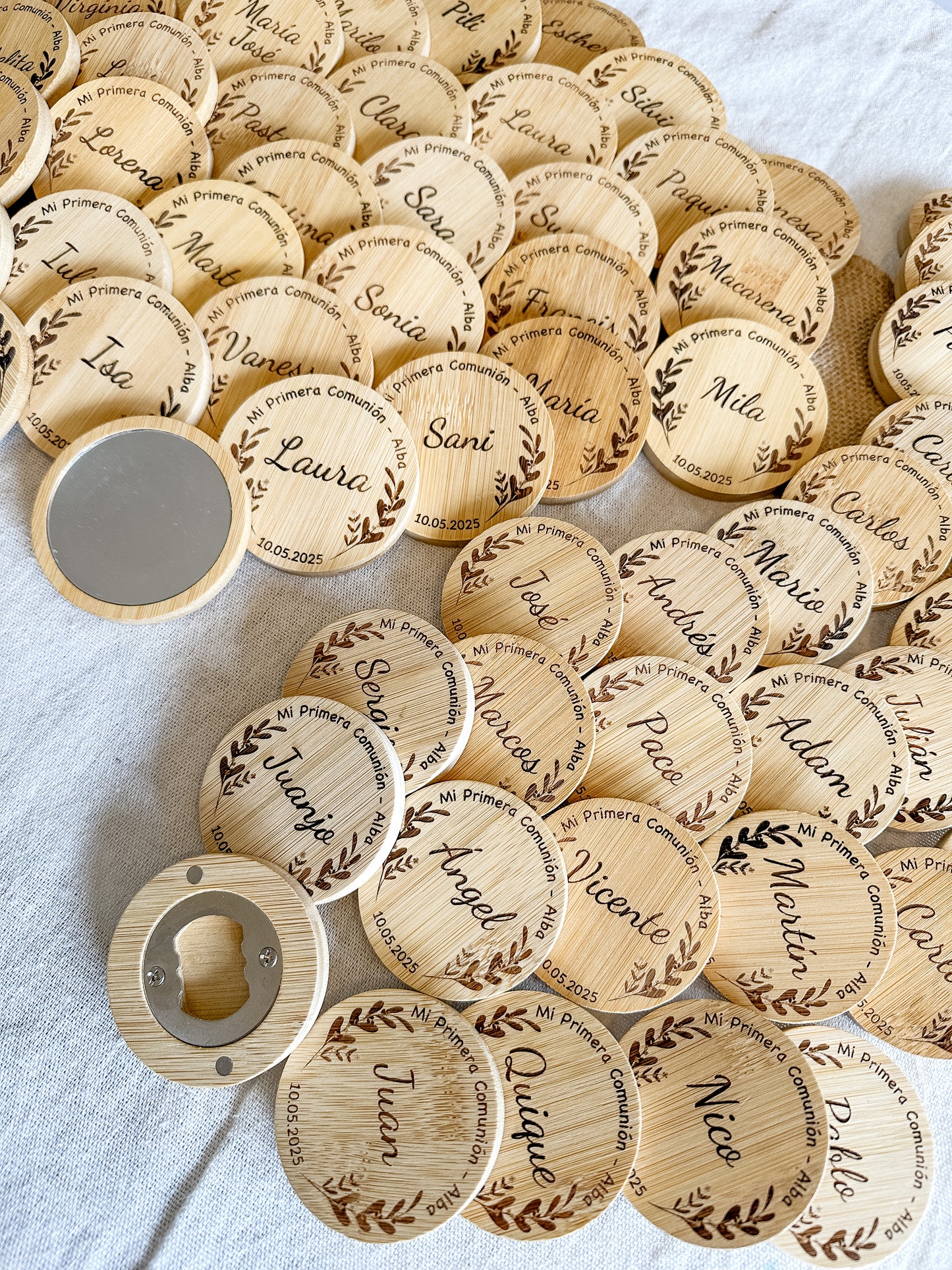 Abridor imantado madera personalizado 🧲