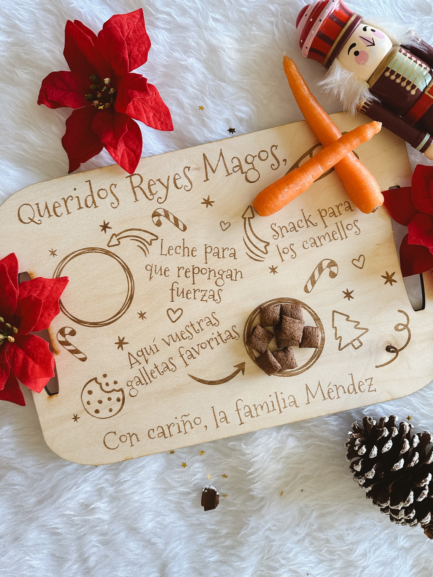 Bandeja para Papá Noel y Reyes Magos personalizada