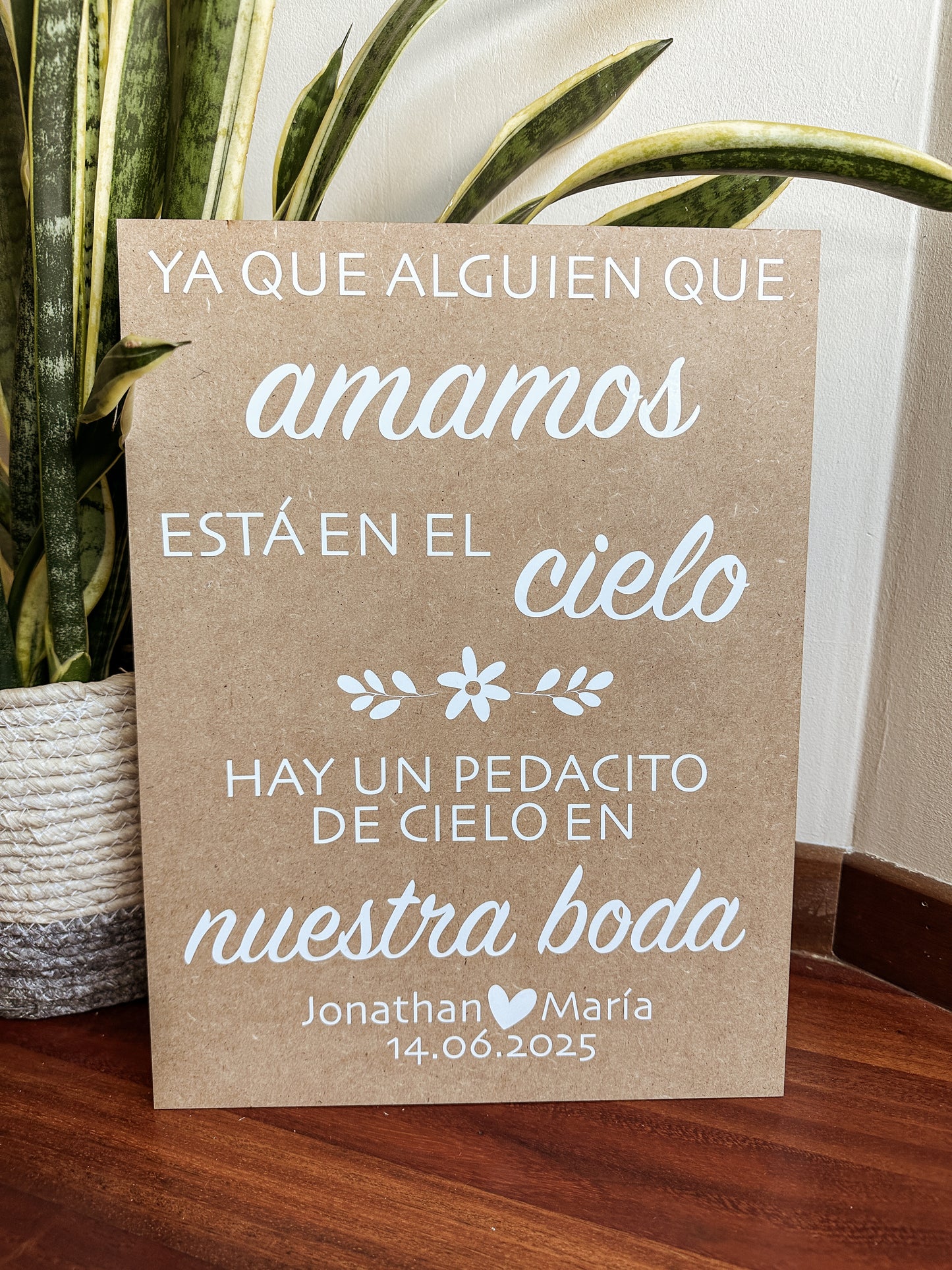 Cartel de madera para eventos ✨