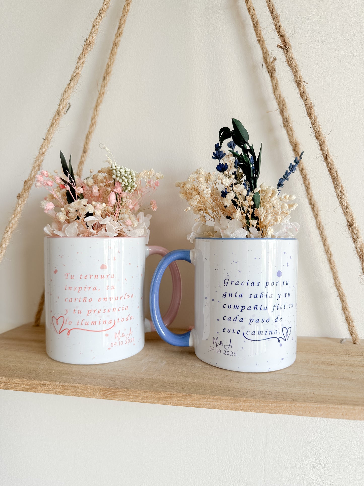 Taza flores preservadas 💐