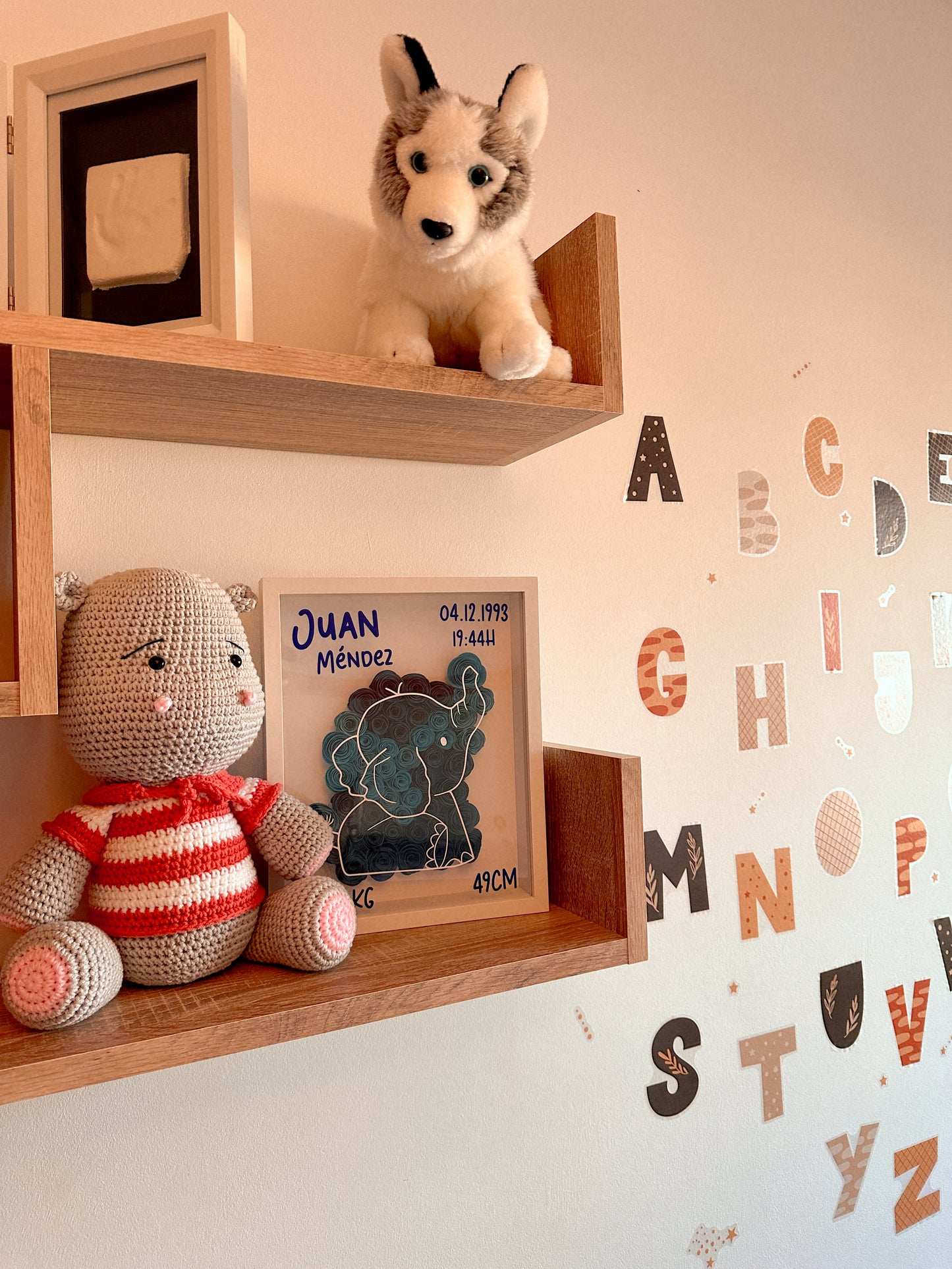 Cuadro Natalicio Personalizado 🐣🌸 - Flores