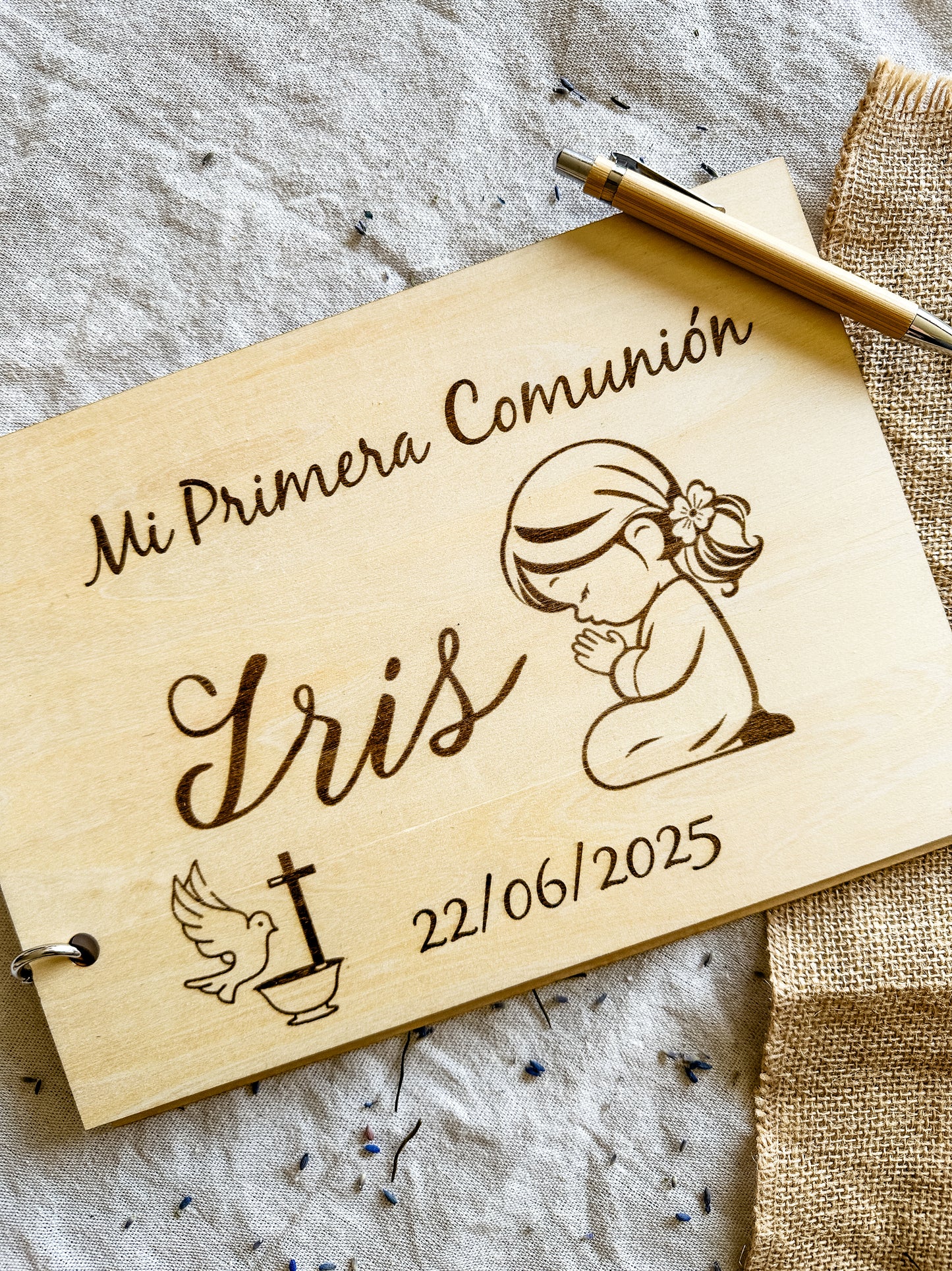 Libro de firmas de madera