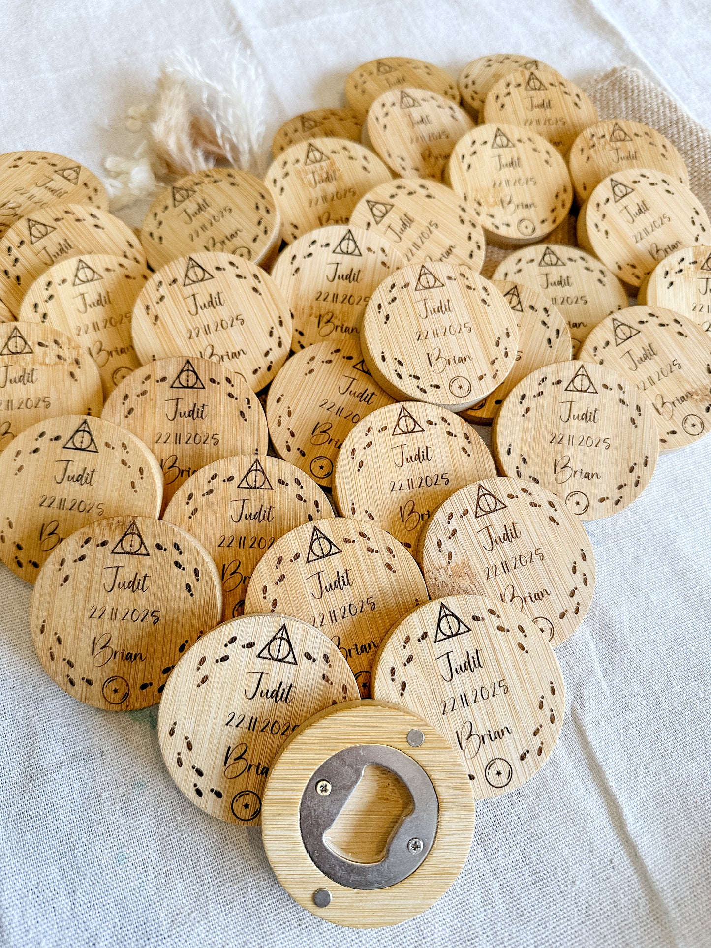 Abridor imantado madera personalizado 🧲