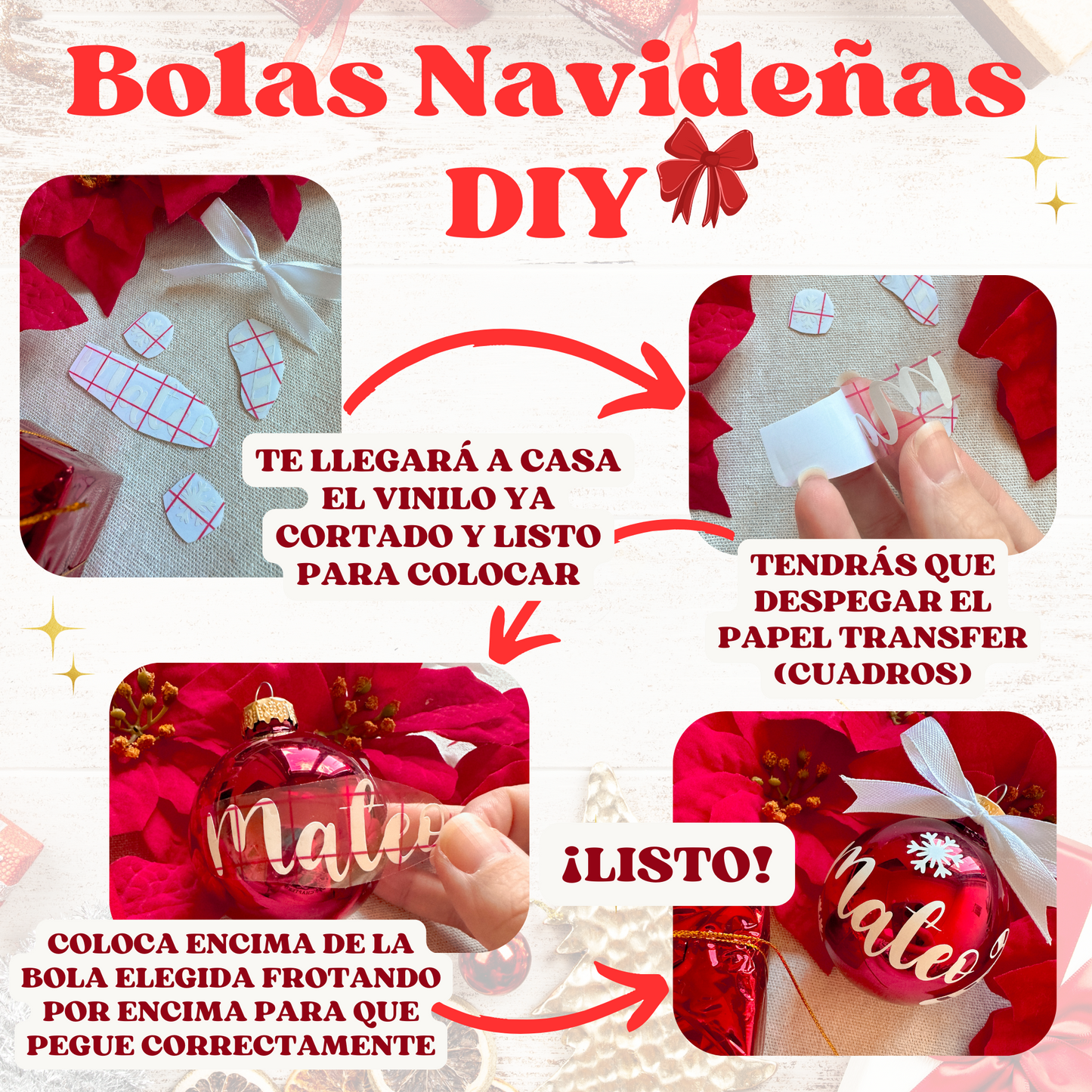 Bola de Navidad Personalizada 🎄 - ¡Hazla tu mism@!