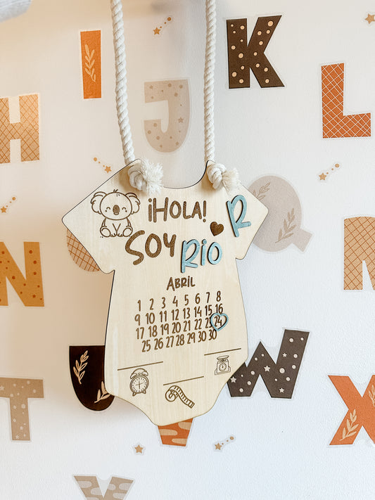 Natalicio bebé de madera 🐣