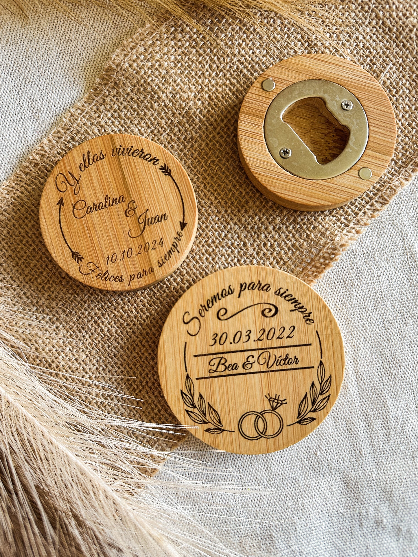 Abridor imantado madera personalizado 🧲