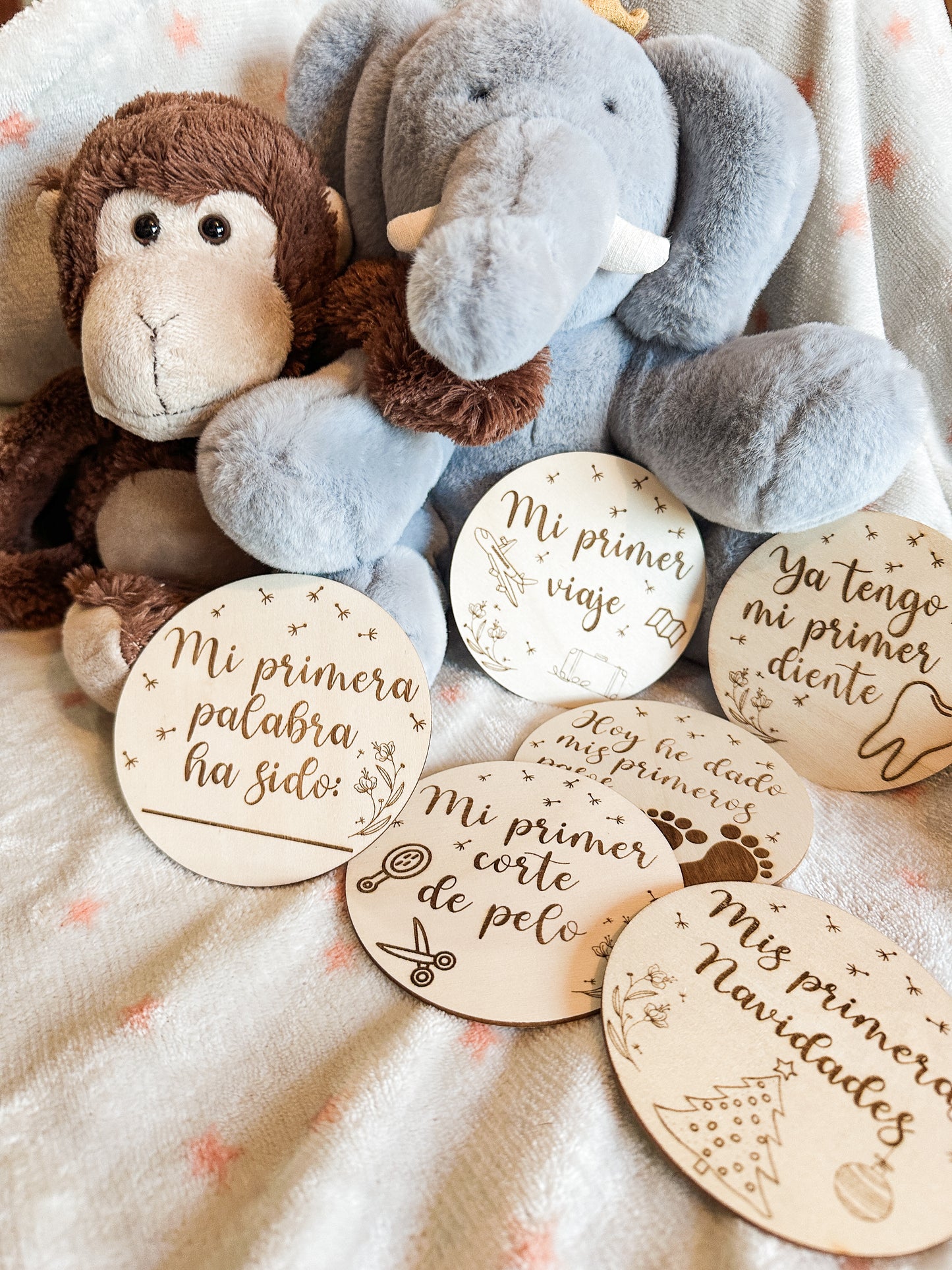 Placas Cumple Mes Bebé - Flores 🌼