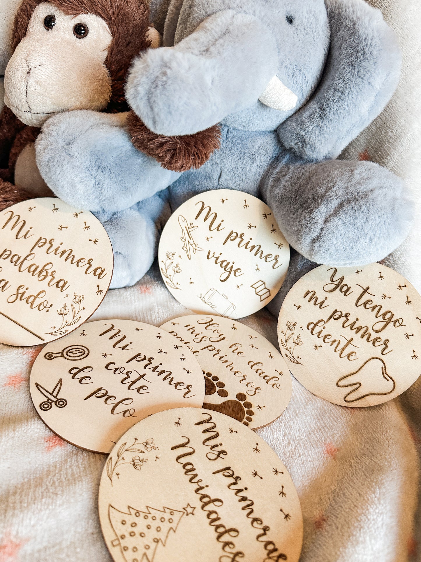 Placas Cumple Mes Bebé - Flores 🌼