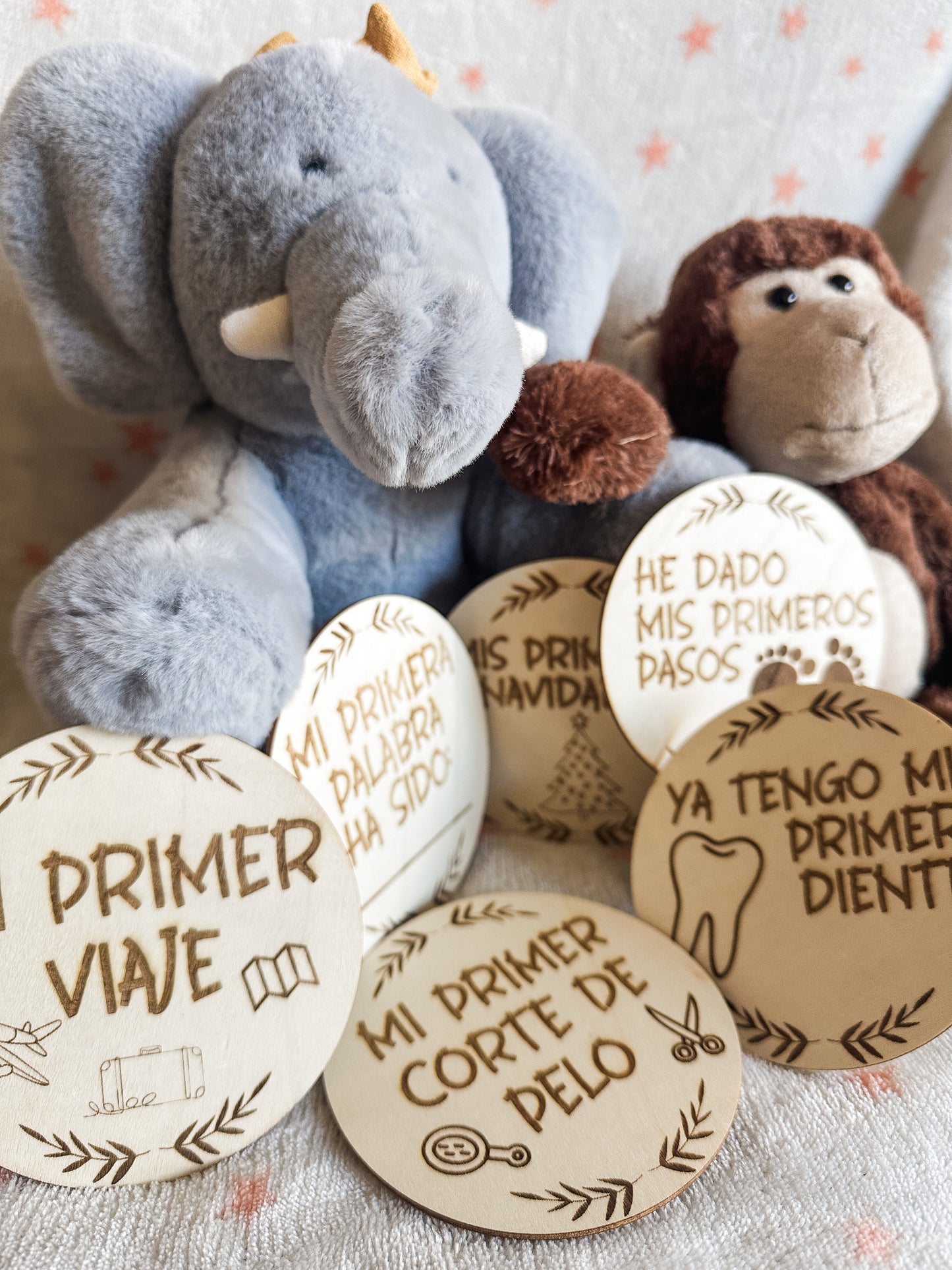 Placas Cumple Mes Bebé - Dinosaurios 🦕