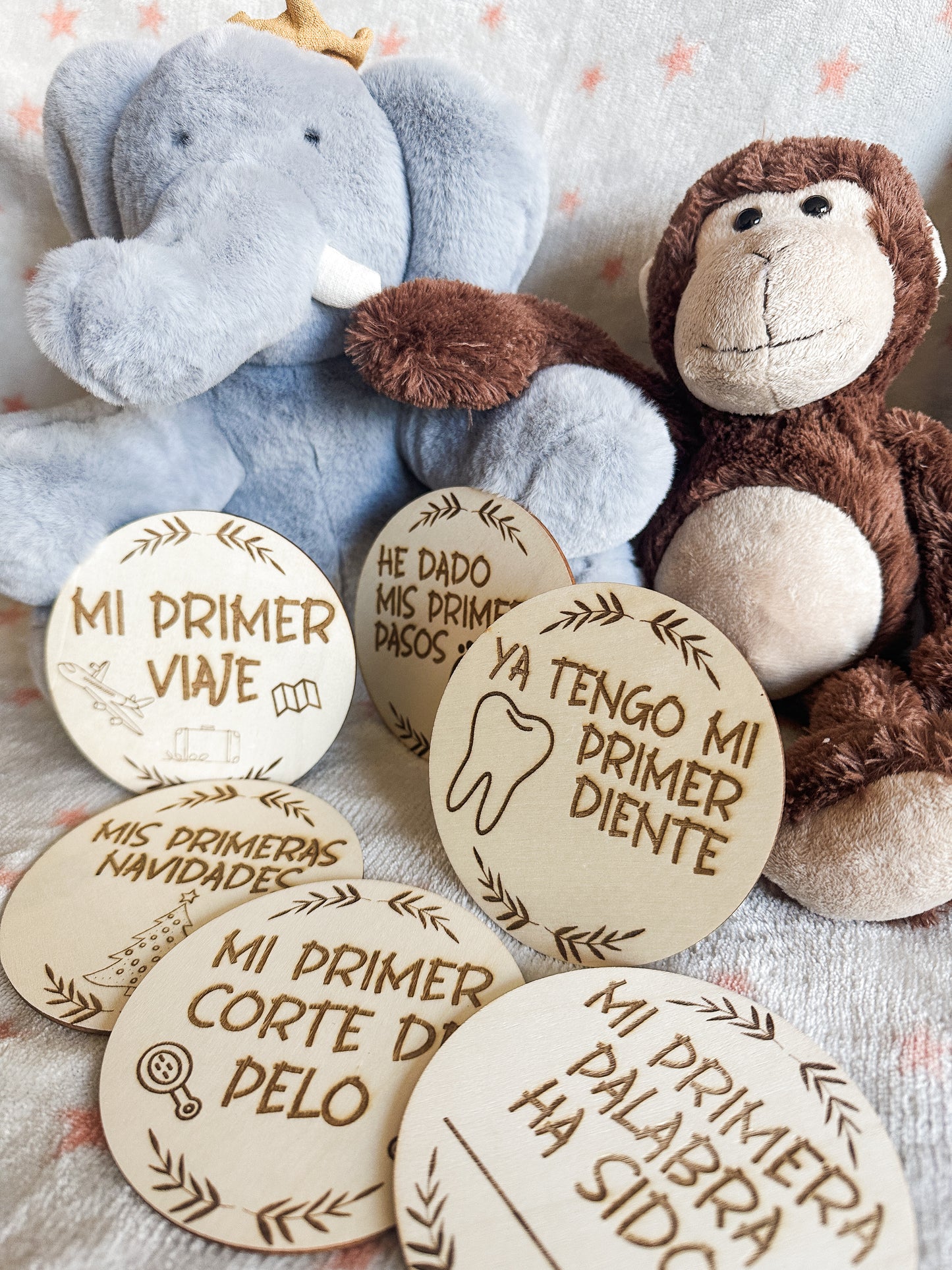 Placas Cumple Mes Bebé - Dinosaurios 🦕