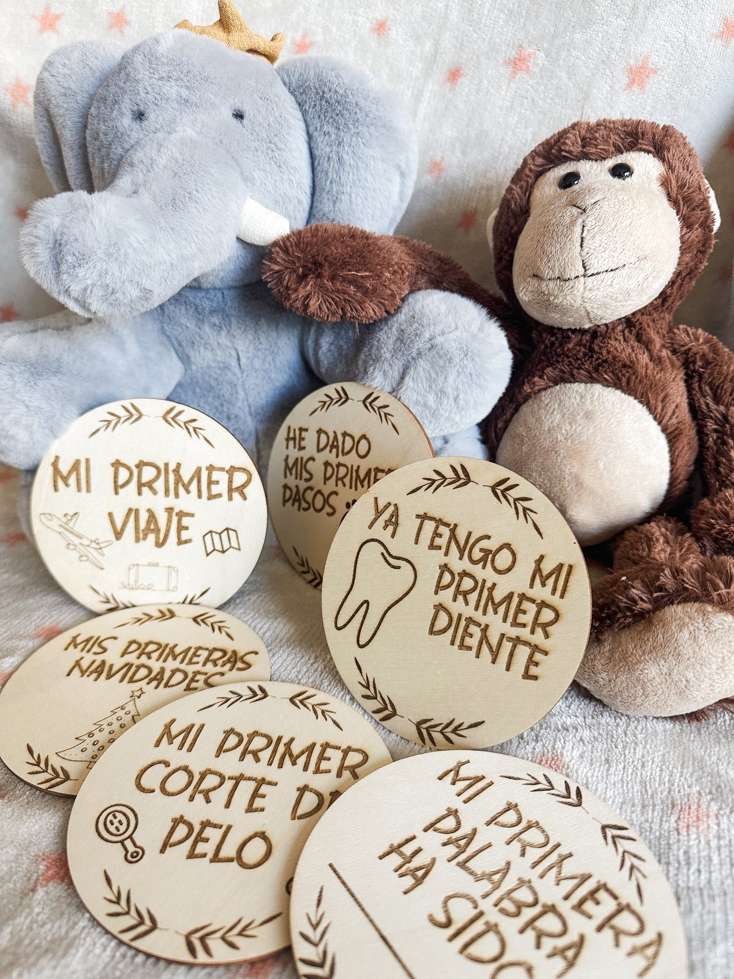 Placas Cumple Mes Bebé - Dinosaurios 🦕