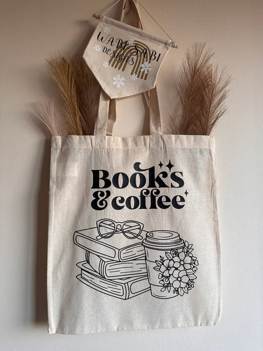 Tote Bag Book lovers - Books & Coffee 📚