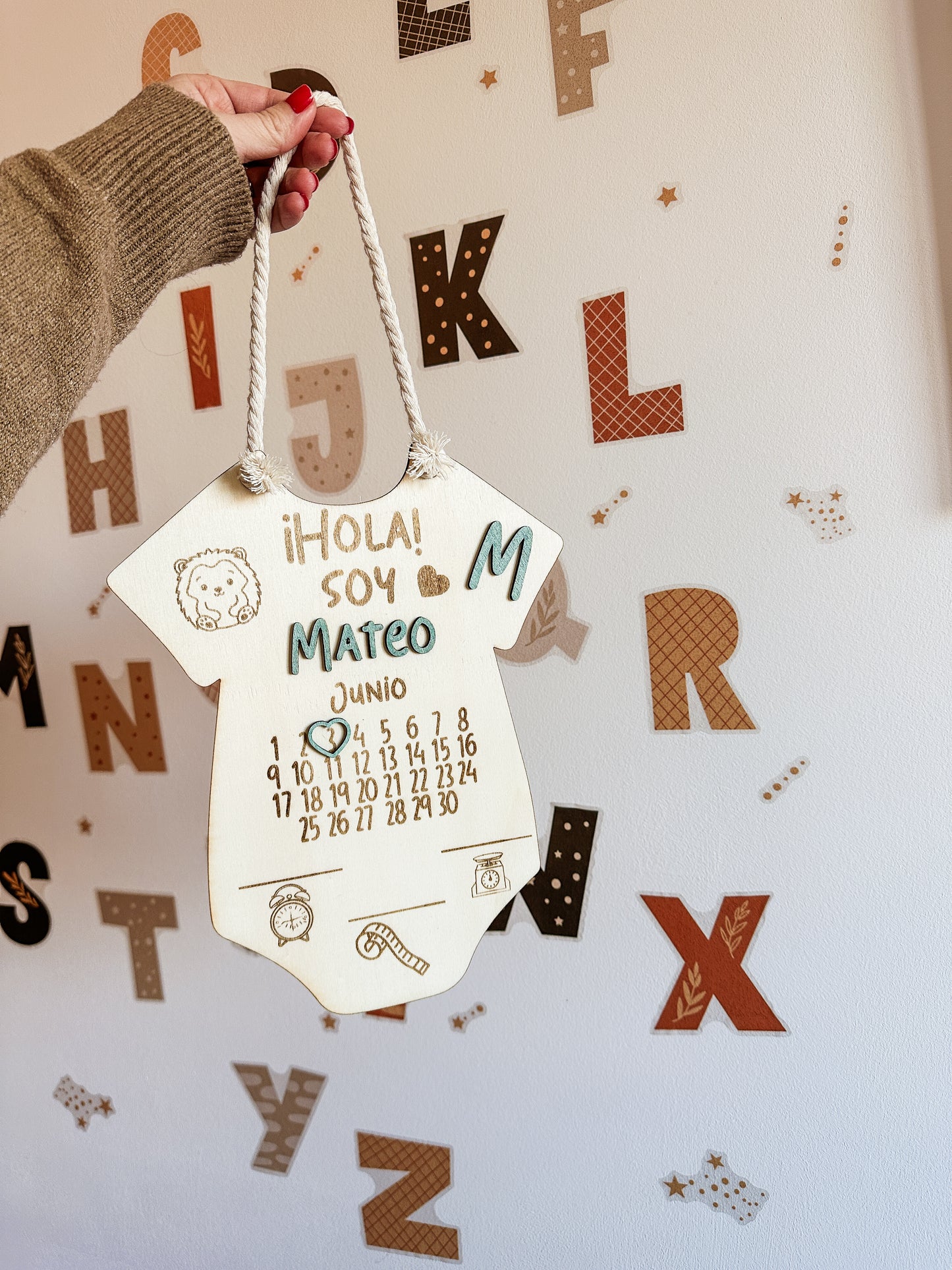 Natalicio bebé de madera 🐣