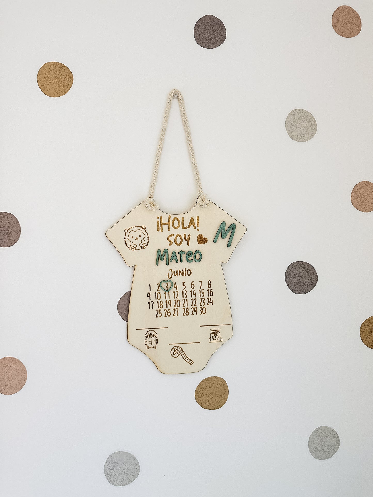 Natalicio bebé de madera 🐣