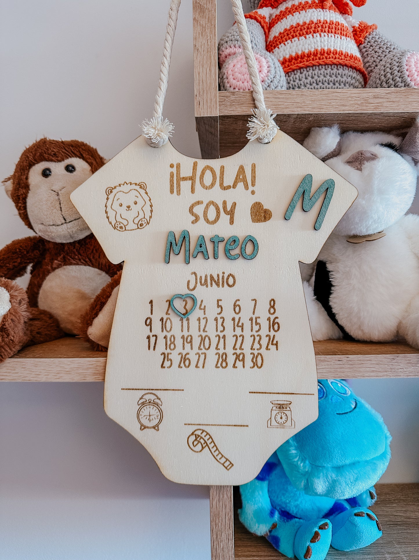 Natalicio bebé de madera 🐣