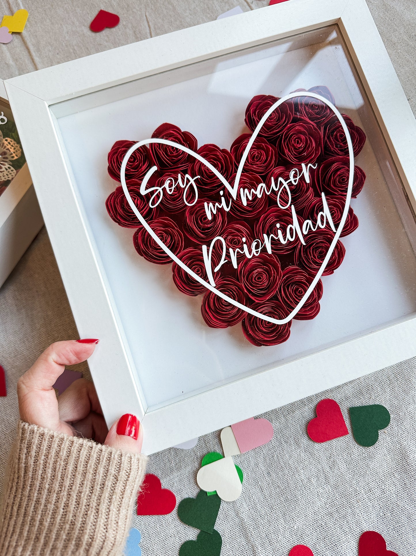 Cuadro Flores Personalizado 🌺 - Corazón