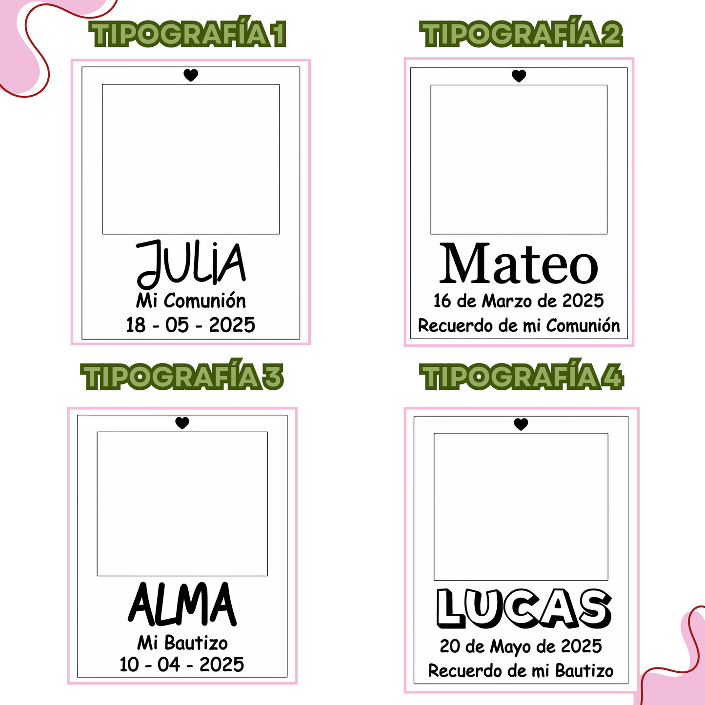 Marco de fotos recordatorio + imán 📸