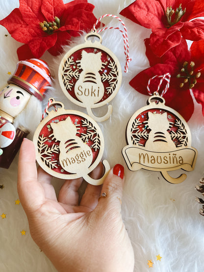 Bola Navidad Personalizada Gatito 🐱 🎄