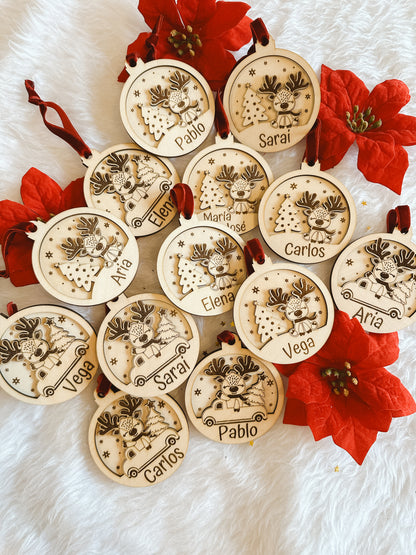 Bola Navidad Personalizada Reno 🎄