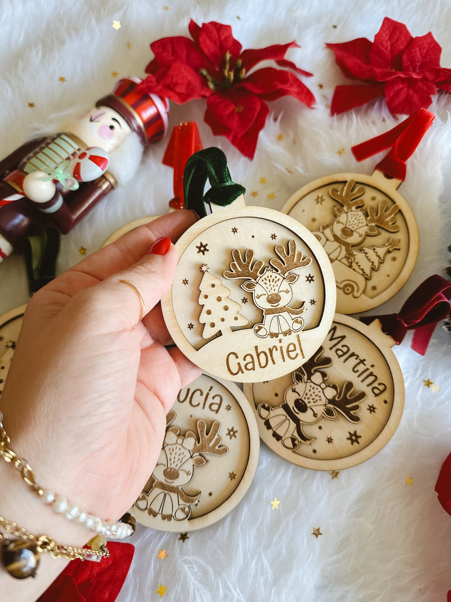 Bola Navidad Personalizada Reno 🎄