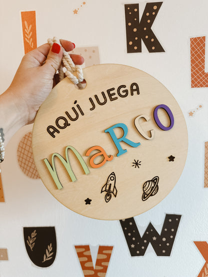 Cartel habitación personalizado ✨